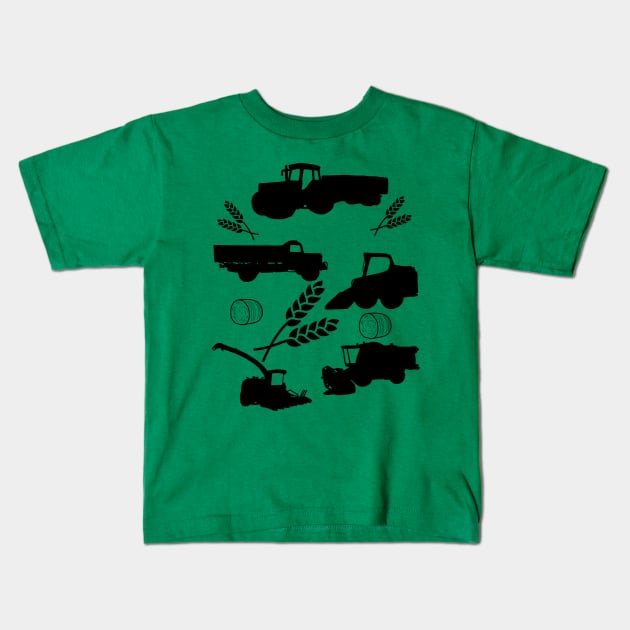 farming Kids T-Shirt by Ntdesignart